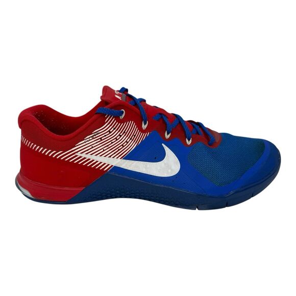 RARE NikeID Metcon 2 Gym Cardio Sport Run Cross Trainer Red/White/Blue Size 15 - Picture 3 of 7